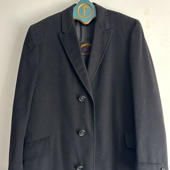 Vintage Sterlingware Coat of Distinction Long Peacoat Winter Wool coat Mens L - Picture 2 of 6